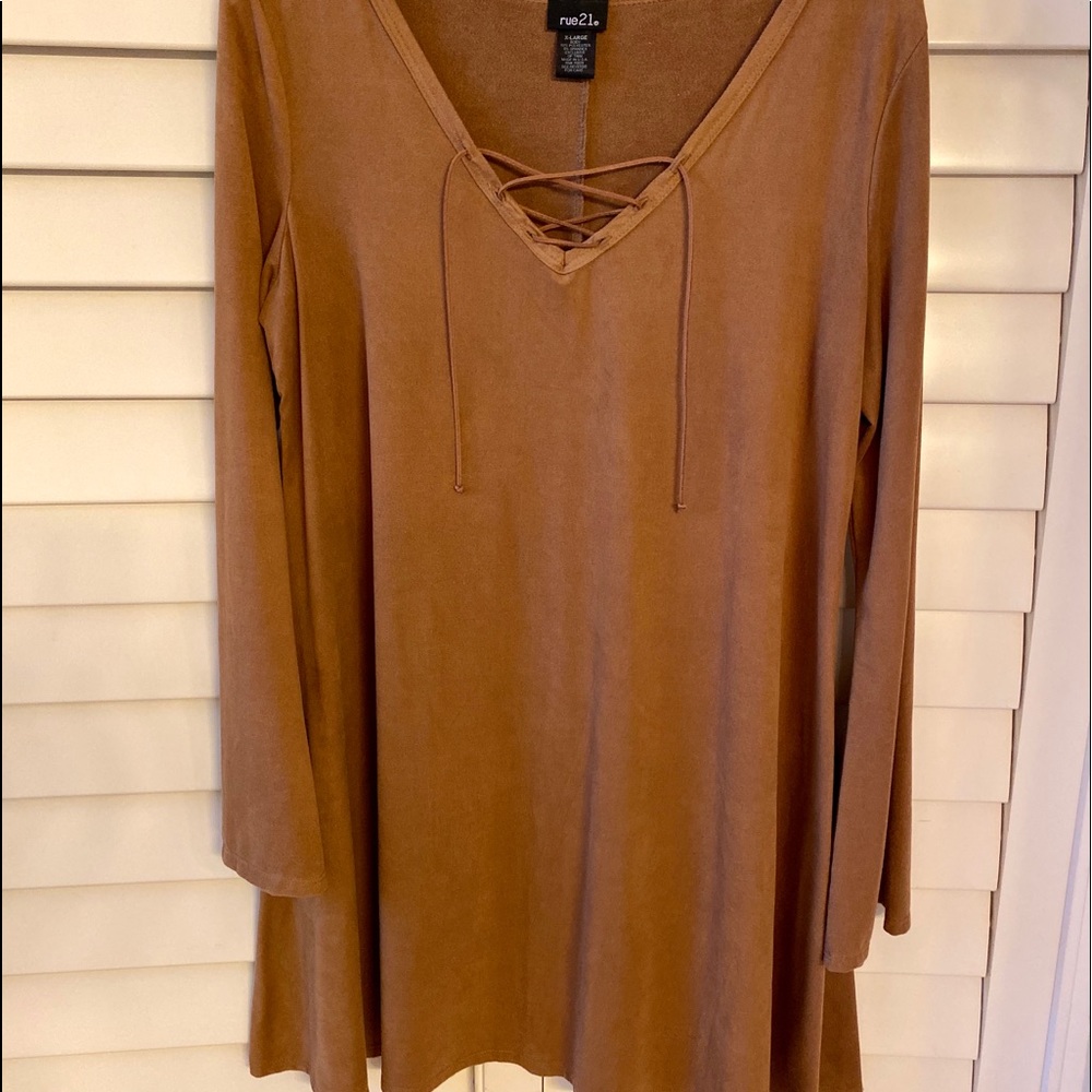 Faux suede top/dress